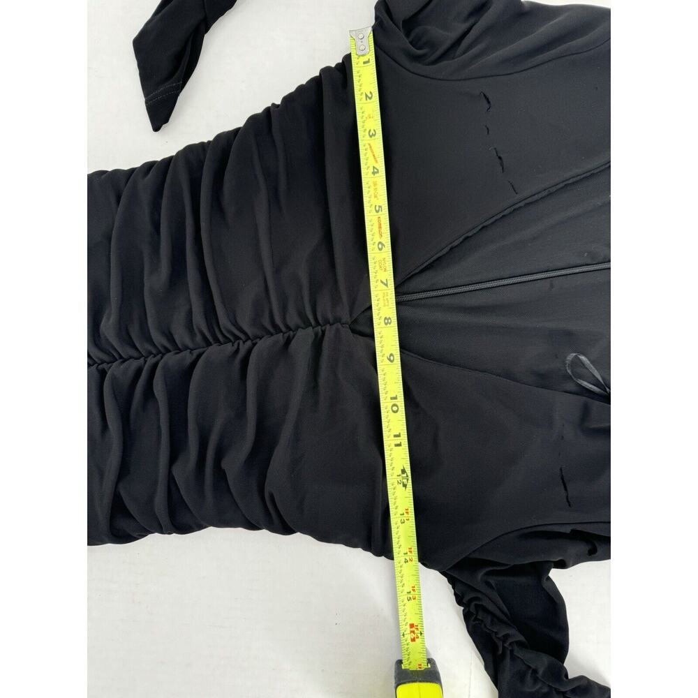 Pinko Dress Sz XS Rouched Party Grunge Holes Black Sexy Cocktail Whimsigoth Emo - Picture 16 of 16